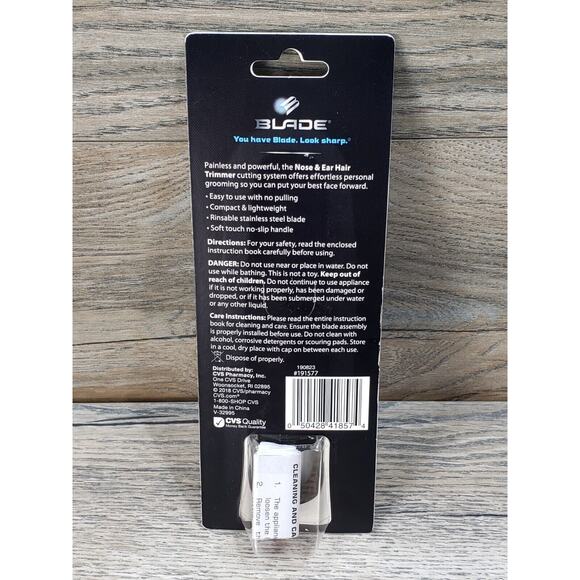 Blade for Men Nose Ear Hair Trimmer Stainless Steel Battery Operated - Picture 2 of 2